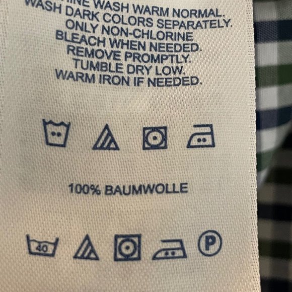 Land’s End Men's Black‎ Plaid Button Down Long Sleeve Shirt Top Sz 17-33 - Picture 7 of 9